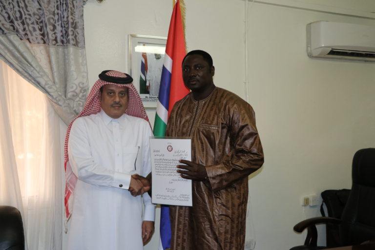 QATARI AMBASSADOR PRESENTS COPY OF LETTER OF CREDENCE TO FOREIGN MINISTER DR.TANGARA