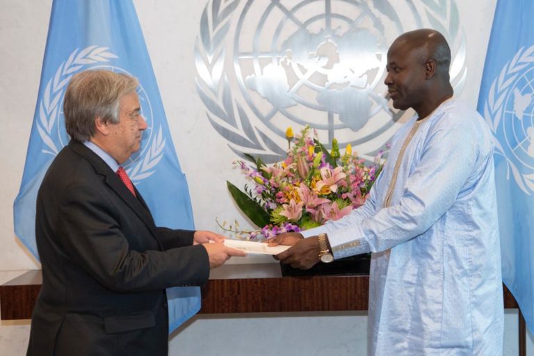 Ambassador Yabou presents Letters of Credence to UN Secretary-General António Guterres