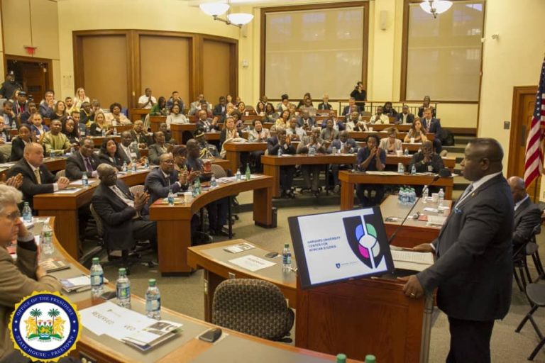 President Bio Woos academics and students at Harvard Law School, invites investors to Sierra Leone