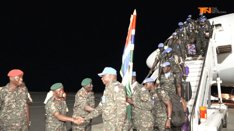 130 Gambian Soldiers Return Home from Darfur