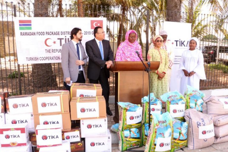 Turkey’s development assistance agency, TIKA, donates food items to First Lady’s foundation