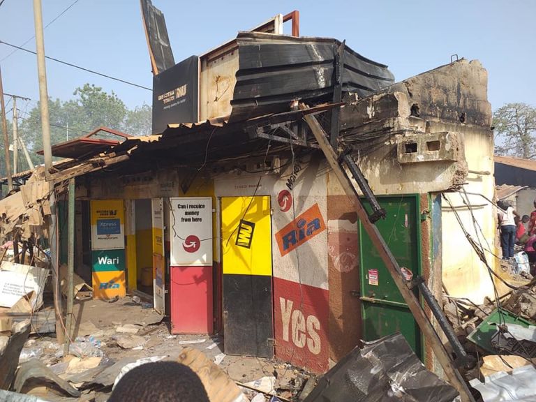 UDP gives D400, 000 to reeling Basse market fire victims