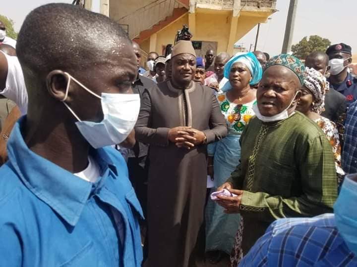 Barrow comes out on top as Gambian leader gives two million dalasis to reeling Basse fire victims