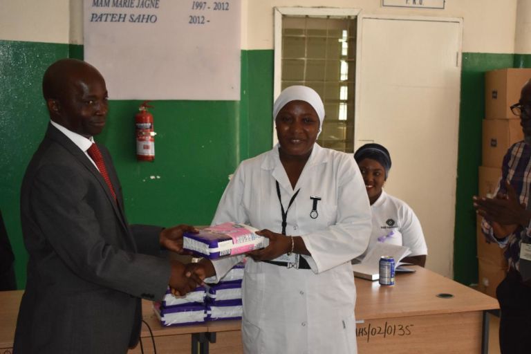 BSIC Bank hands 40 cartons of sanitary pads to EFSTH maternity ward