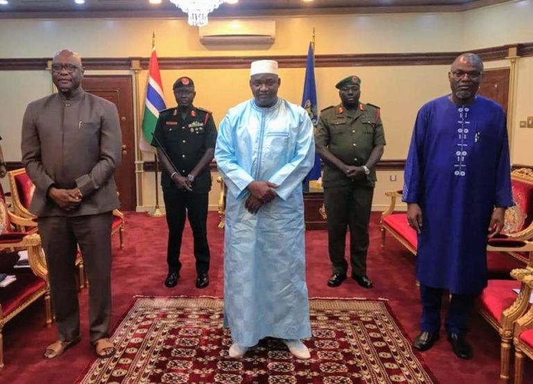 New army chief Yakuba Drammeh meets President Barrow as he comes out of coronavirus self-quarantine