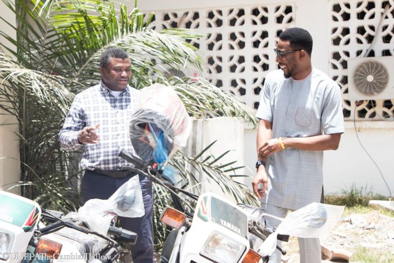 Health ministry requests, UNFPA responds! UN agency gives health ministry TEN motorbikes to ease travel for surveillance officers