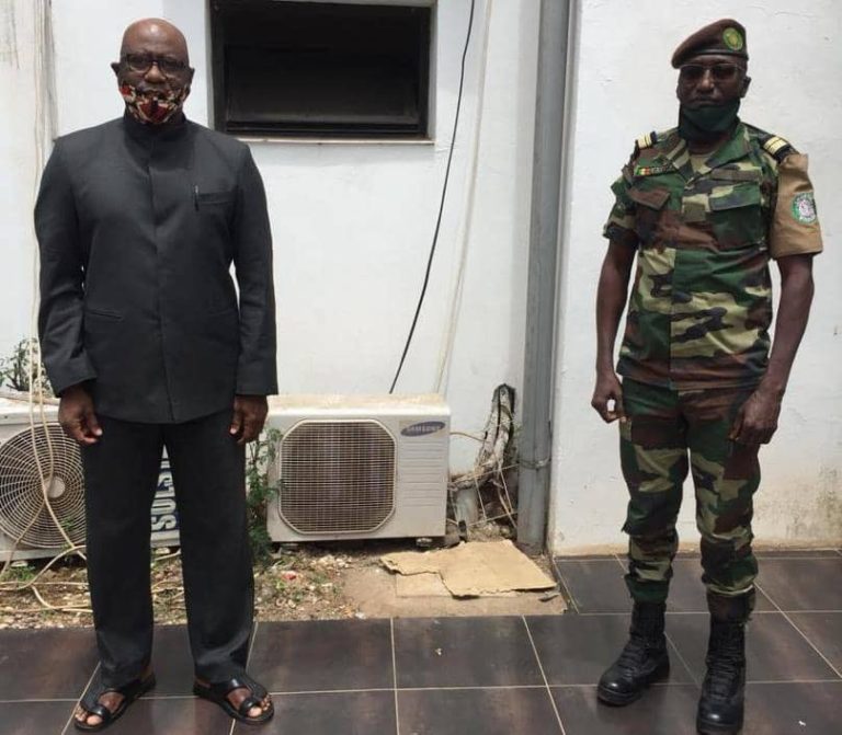 ECOMIG Commander meets SOF and briefs him on activities of the no-nonsense force in Gambia