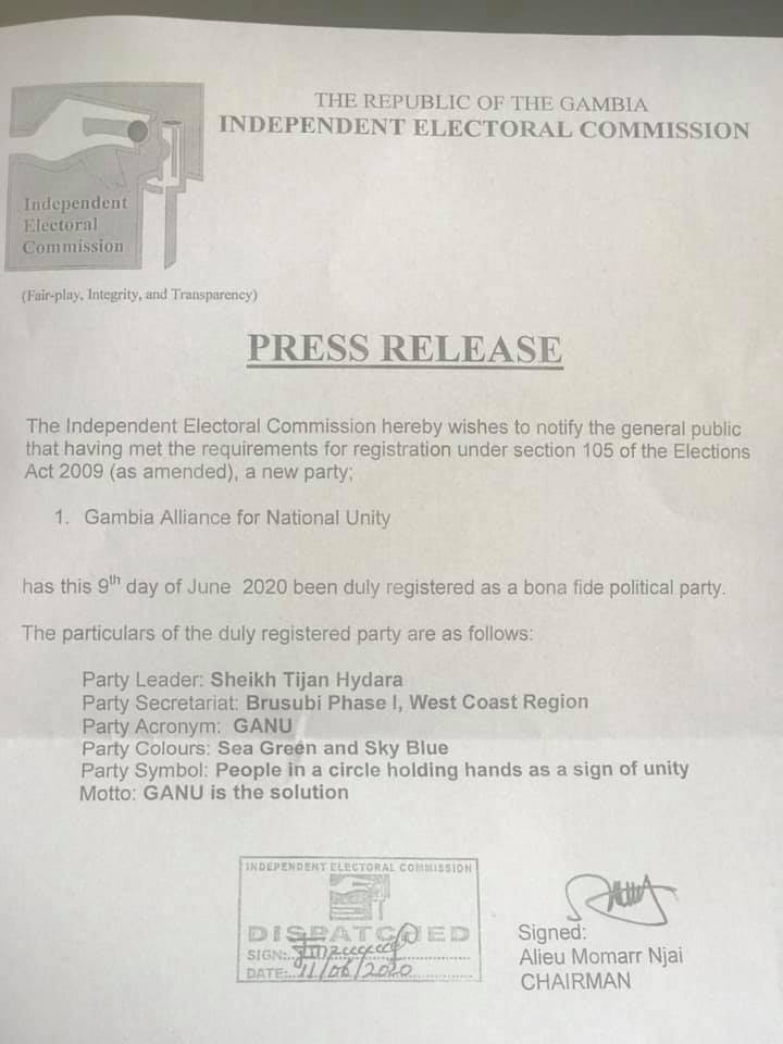 Are they the next government? GANU enters the fray as IEC registers party