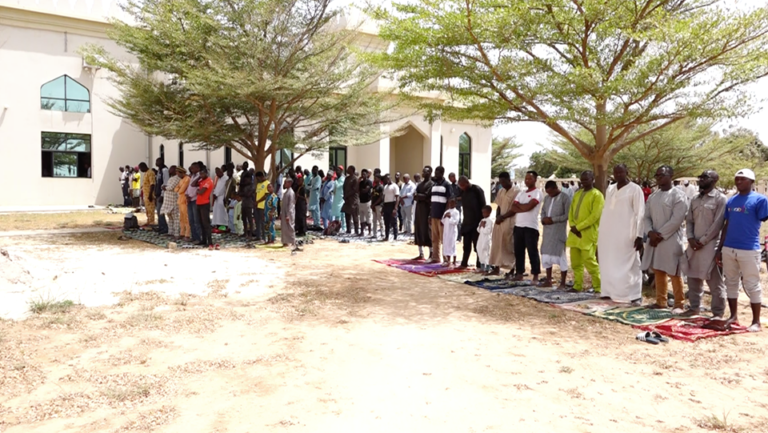 Gambians take part in Friday prayers for the first time in weeks