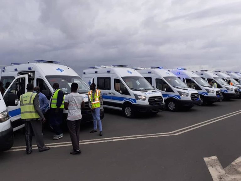 World’s second largest cargo plane flies into the country carrying  ten ambulances bought by government