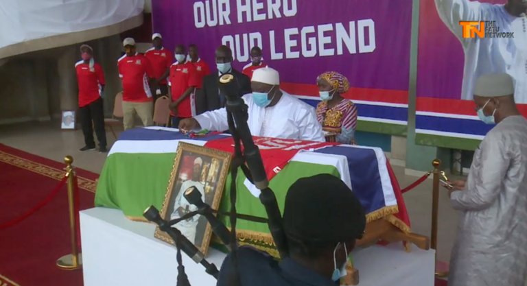 President Barrow brands Biri Biri a lion – as he leads nation in paying tribute to nation’s all-time best footballer at state funeral