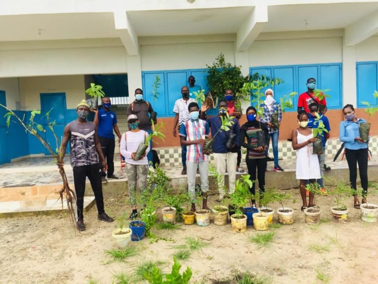Side By Side’s interest in the environment sees group team up with army and Earth Network and plant trees at Yundum Barracks Upper Basic School