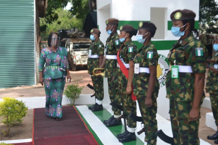 Ecowas top diplomat meets Ecomig commanders and their troops as she commences visit to all contingents
