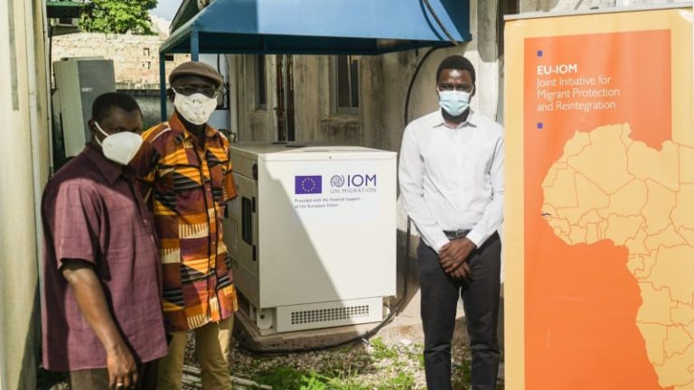 Government cries out, EU helps out: EU donates generator to NPHL following health ministry’s power complaints