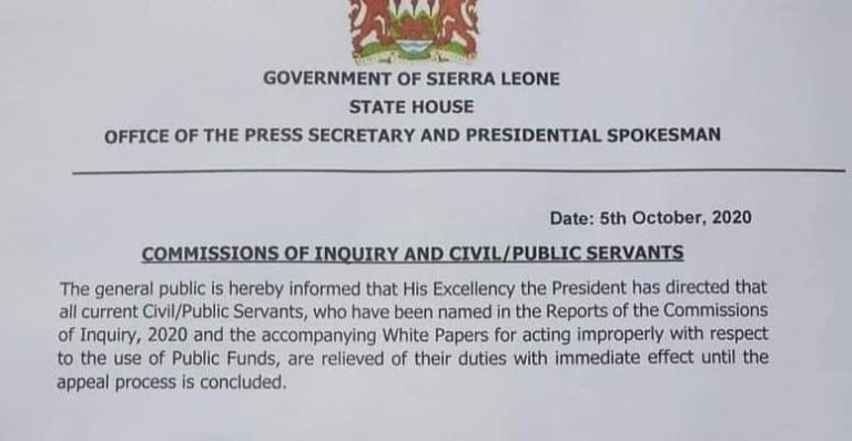 Bio fires ALL corrupt public servants – as Gambians latch onto it to criticise President Barrow’s government