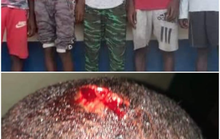 Police arrest five men who equipped themselves with cutlasses and violently robbed shops that left people injured