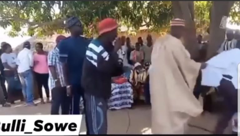 Funny video of Hamat Bah striking man on his back and forcefully pulling him away emerges online