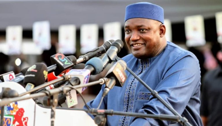 Has he taken Kombo, then? President Barrow says he believes people of Brikama are in his bus