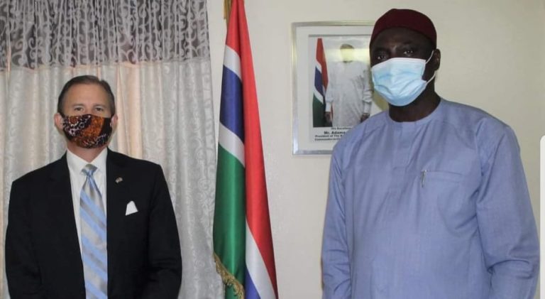 US Ambassador meets Dr Mamadou Tangara, briefs the foreign minister on Biden’s first acts as President