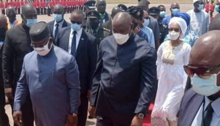 President Barrow lands in Sierra Leone