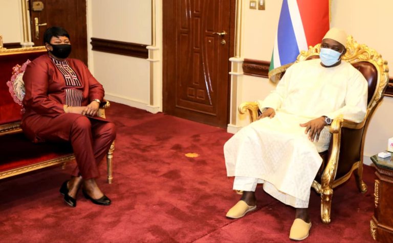 President Barrow and Fatou Bensouda meet where latter showed appreciation over Gambia’s stance when she got slapped with sanctions by US