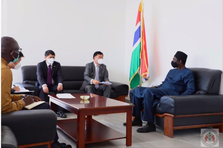 Chinese ambassador Ma Jianchun meets Dr Tangara to talk to him about his country’s plan ask international community to help Africa when it takes UN presidency role