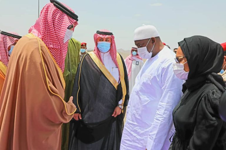President Barrow arrives in Saudi and received by Madinah province governor