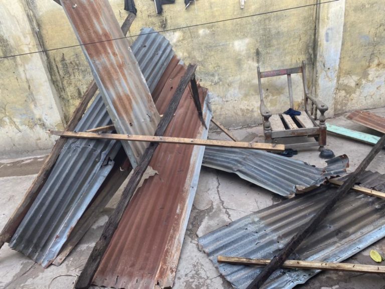 Scores of families are left without shelter in CRR after powerful windstorm destroyed their houses