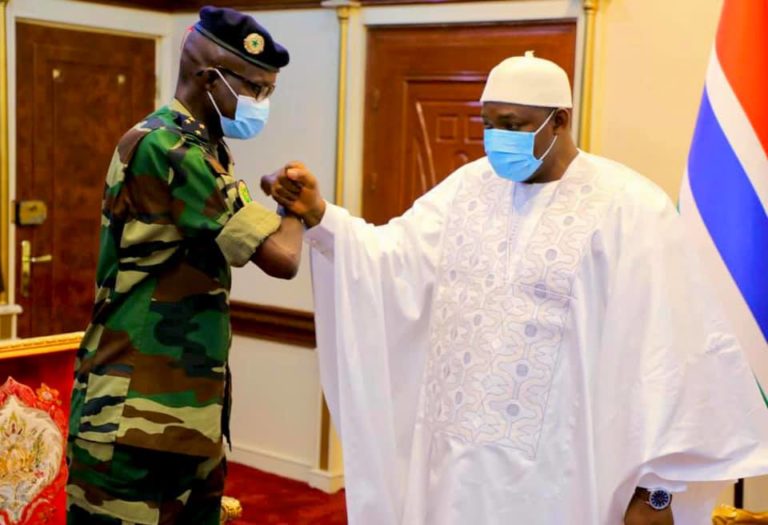 Senegal army chief General Cheikh Wade meets President Barrow