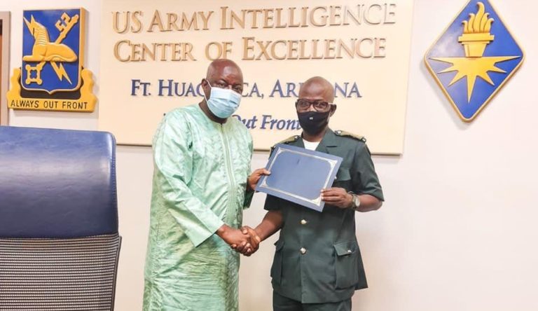 Gambian army lieutenant graduates from respected US army intelligence school