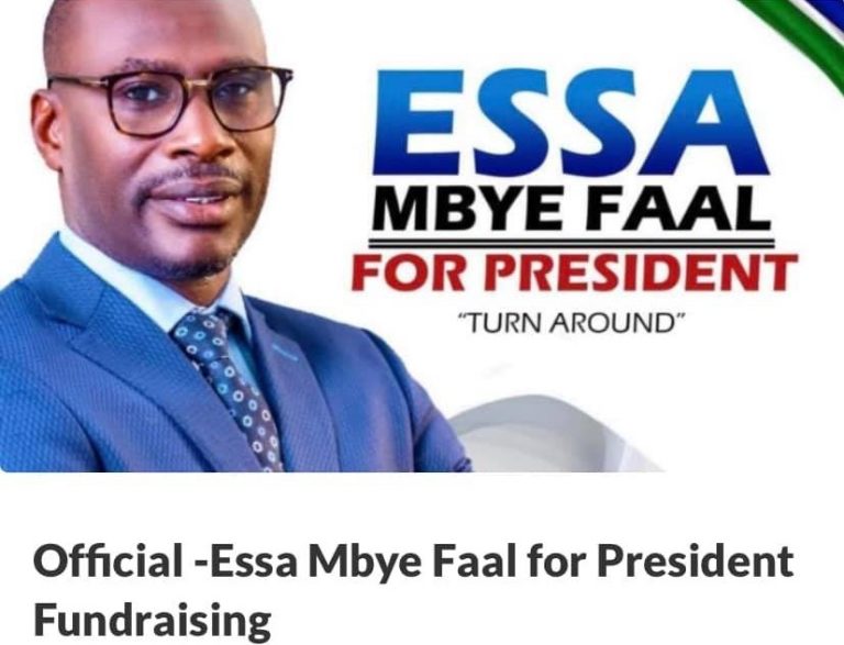 Essa Faal seeks donation of 1.2 million dalasis from Gambians to aid his campaign