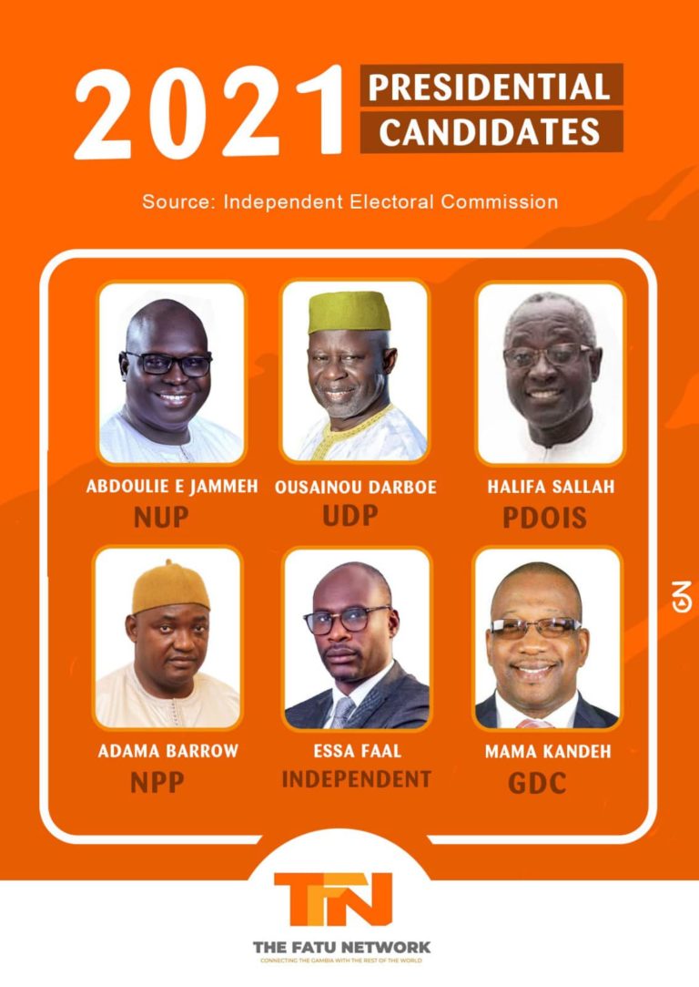 Meet The Six Candidates Eligible to Run for President of The Gambia