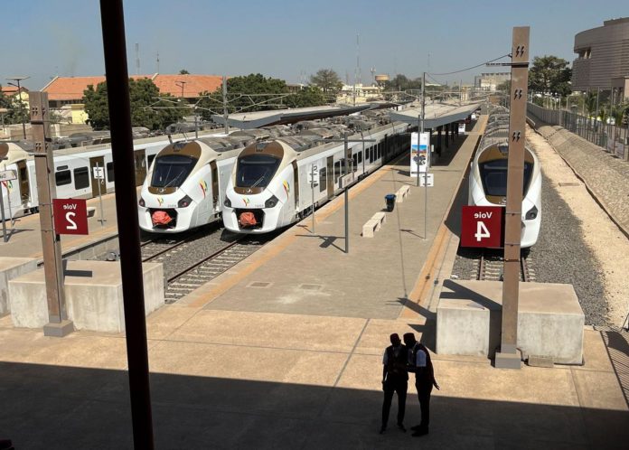 Senegal's new commuter train makes first journey from capital