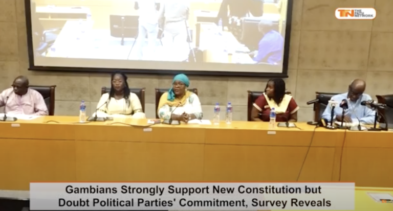 Gambians Strongly Support New Constitution but Doubt Political Parties’ Commitment, Survey Reveals