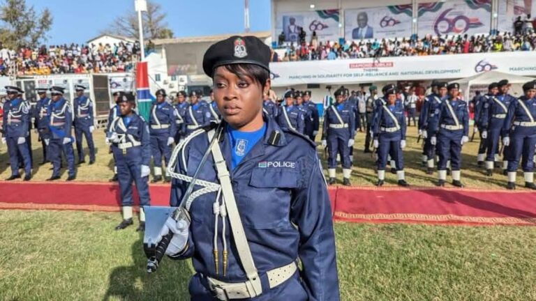 Binta Njie Leads PIU Female Detachment at Gambia’s Diamond Jubilee