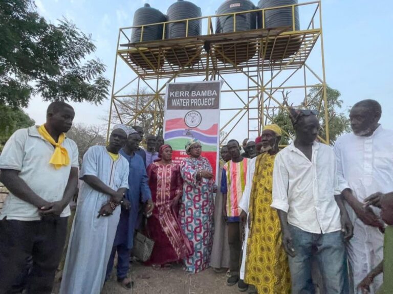 Mayor Lowe Inaugurates Borehole in Kerr Bamba