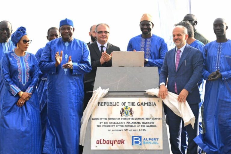President Barrow Lays Foundation Stone for Sanyang Deep‑Sea Port Project